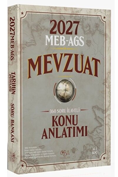 CBA Akademi CBA Yayınları 2027 MEB-AGS Mevzuat Konu Anlatımı - Ali Koç CBA Ya...