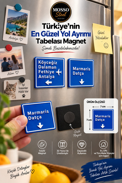 2 li Set Magnet / Tabela Magnet / Yol Tabelası Magnet / Dolap Süsü