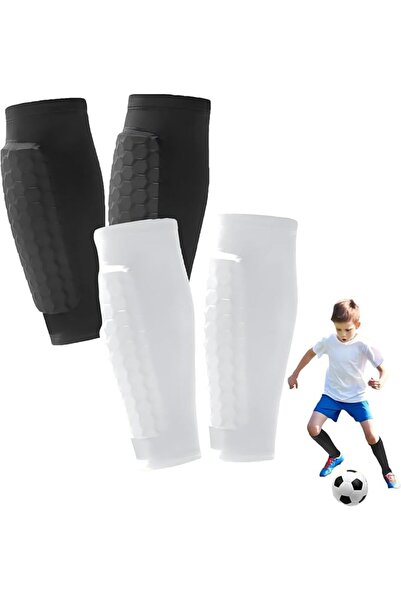 GENERAL 2 Pairs Kids Soccer Shin Guards, Protective Soccer Shin Pads with Hon...