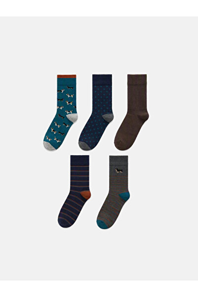 LC Waikiki I Embroidered Men's Socks 5-Piece Pack from Freezen Store