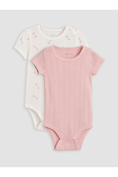 LC Waikiki Two Mt Shop Quality Lcw Baby Ecru Oval Collar Baby Girl Snap Faste...