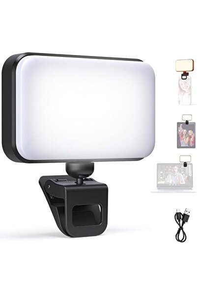 ELEPHANTBOAT Monitor Fill Light, 3-Color Dimmable Clamp, USB, 1000mAh