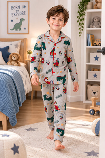Harika KIDS طقم بيجامة للأولاد بأزرار