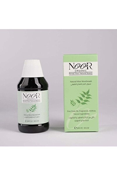 NOOR ORGANIC Natural Mint Mouthwash (300mL) – Alcohol-Free Herbal Oral Rinse ...