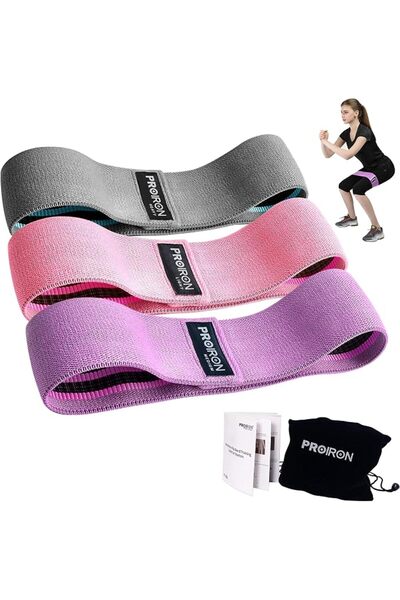 GENERAL Proiron Leg and Butt Resistance Bands, Wide, Stylish, Non-Slip, Nylon...