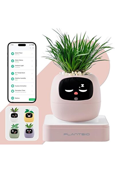 PLANTSIO وعاء ذكي للنباتات يعمل بالذكاء الاصطناعي مع تحكم عبر التطبيق، سقي ذا...