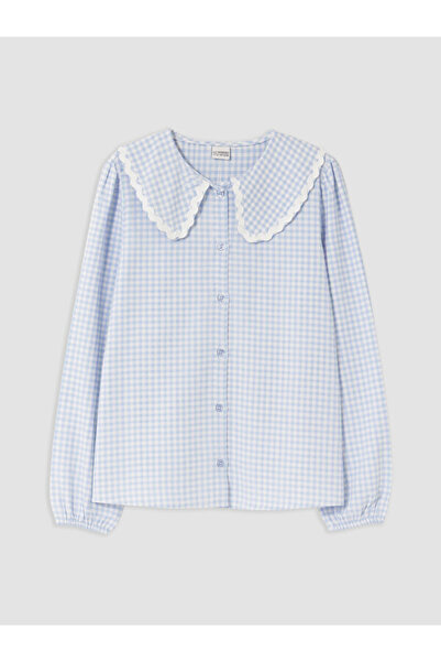 LC Waikiki I Checkered Embroidered Gabardine Girls' Shirt from Freezen Store