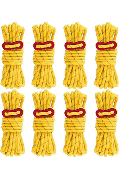 GENERAL Smithok 8 Pack 4mm Guy Lines Ultralight Tent Cords with Aluminum Adju...