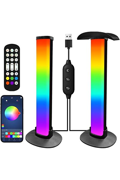 GENERAL شريط إضاءة RGB مع حامل سماعات الرأس، شريط إضاءة LED ذكي يعمل مع المزا...