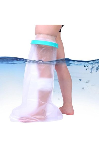 Azulmart Store غطاء واقي للساق قابل لإعادة الاستخدام للاستحمام، حماية للقدم ل...