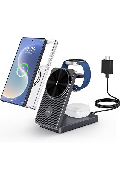 GENERAL 3 in 1 Magnetic Wireless Charging Station for Samsung Multi Devices, ...