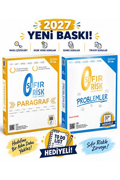 Üç Dört Beş Yayıncılık 345 - Paragraf Sıfır Risk- Problemler sıfır risk 2027 ...