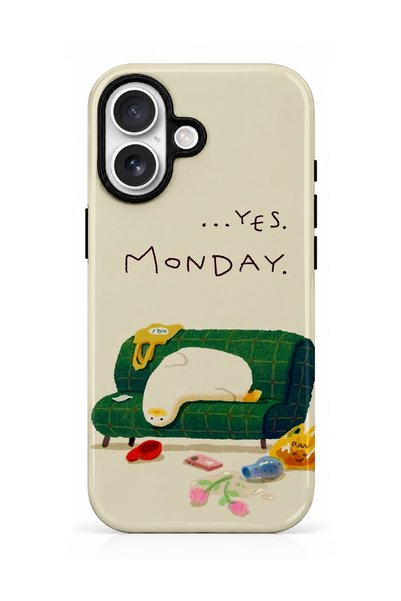 EDELFU iPhone 16 Compatible - Yes, Monday, Duck, Double Layer Tough Cover, Gl...