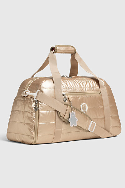 Mypolo Color Bags Gold Sports and Travel Bag with Shoe Compartment, Puffy Sof...