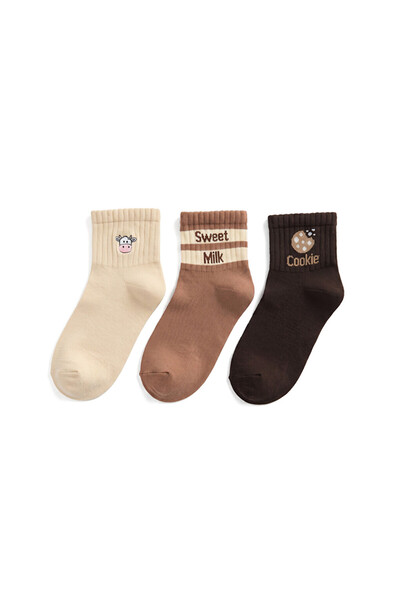 LC Waikiki I Embroidered Women's Socks 3-Piece Set from Freezen Store