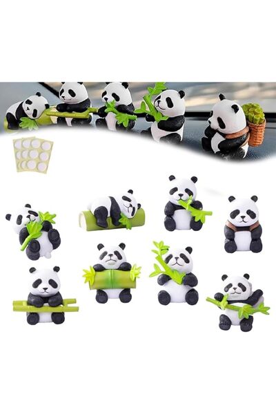 ALMEKAQUZ Panda Car Dashboard Decoration, Dashboard Decorated with Cute Carto...