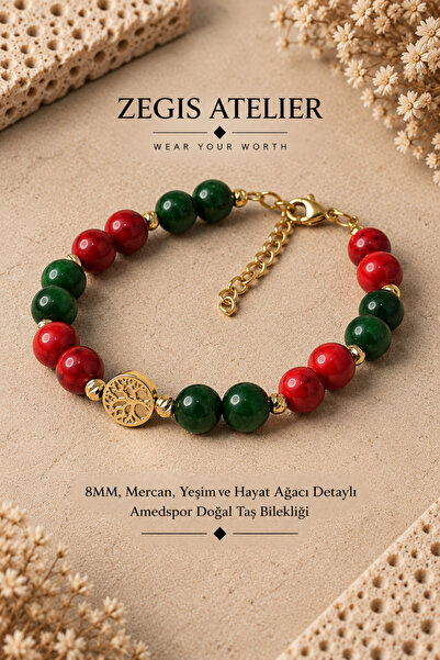 Zegisatelier Amedspor Doğal Taş Bileklik - Amedspor Taraftar Bilekliği - ZGS ...