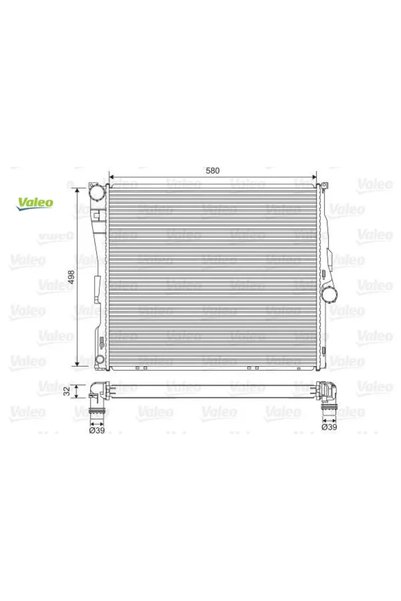 VALEO Motor su radyatoru bmw n47 n46 m54 m57 e83 17113400013