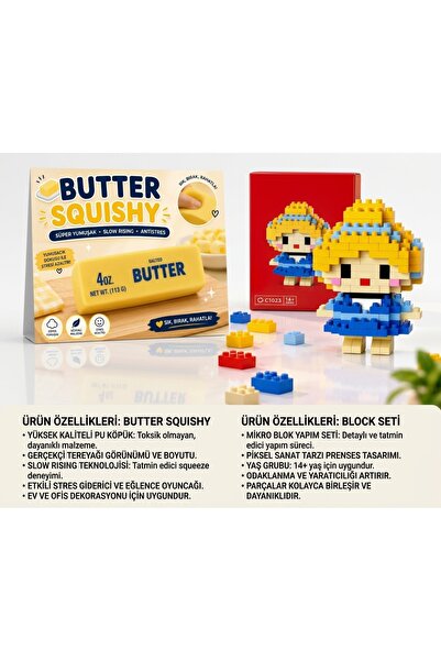 sedux Butter Tereyağı & Külkedisi (Cinderella) 2'li Paket – Slow Rising Sıkıl...