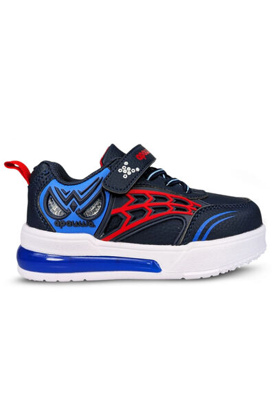 Permani Pantofi pentru copii Spider cu scai și lumini LED, bleumarin, 30