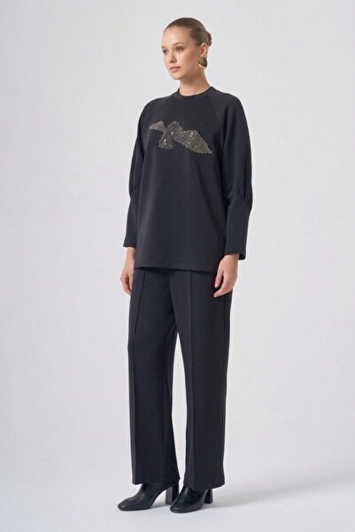 Nuss 1077 Flower Bead Embroidered Trouser Suit