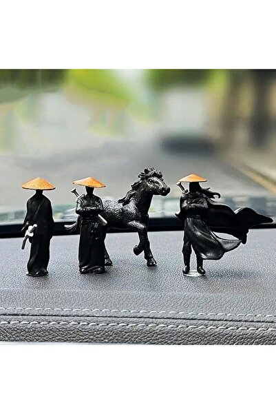 Tazweeq Mini Resin Chinese Swordsman Figurines, Car Rearview Mirror & Dashboa...