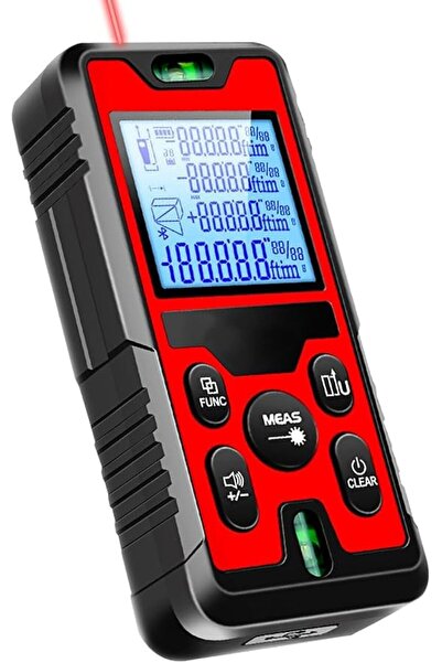 GENERAL جهاز قياس بالليزر، مقياس مسافة ليزري 120 متر/393 قدم، مع شاشة LCD مزد...