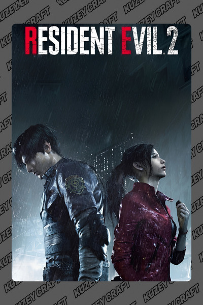 Kuzey Craft Resident Evil 2 Metal Poster Duvar Tablosu Özel Tasarım Hediye Pa...