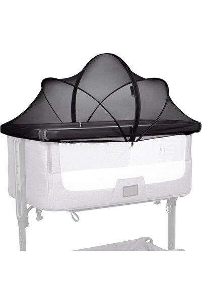 GENERAL Mosquito Net Cover for Baby Crib - Black Tent with Two-Way Zipper - S...