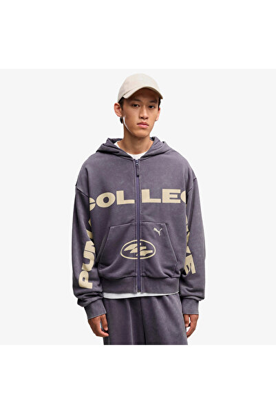 Puma Spc Boxy Full Zip Unisex Mavi Sweatshirt