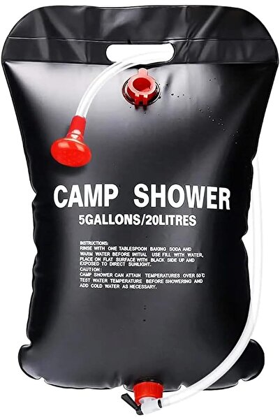MAKINGTEC Camping Portable Solar Shower Bag, 5 Gallons/20L, with On/Off Showe...