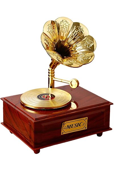 Hannea Gramophone Music Box, Vintage Decorative Items Gramophone Player Deskt...
