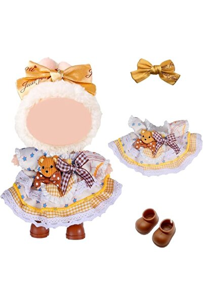 SYOSI Doll Princess Outfit for 17cm Plush Doll and Labubu, 3-Piece Doll Cloth...