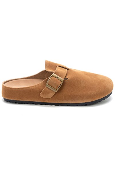Permani Șlapi de damă din piele întoarsă, închiși, Camel Elite 38