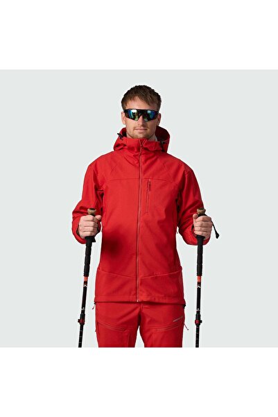 NORTHFINDER KLANEC – geacă softshell outdoor 3 straturi pentru bărbați, roșu, M