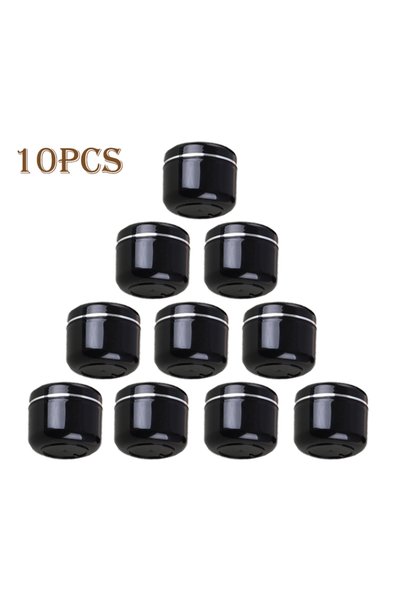 Choice Plastic 20ml 10pcs black 10pcs 20g Black / White Empty Cosmetic Contai...