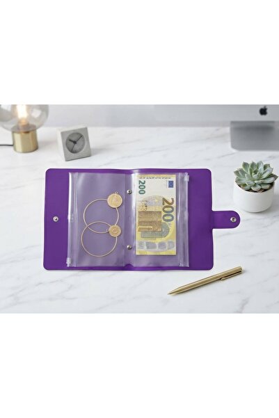 ASEL SANAT Accumulation Agenda - Budget Planner Wallet Transparent Purple Col...