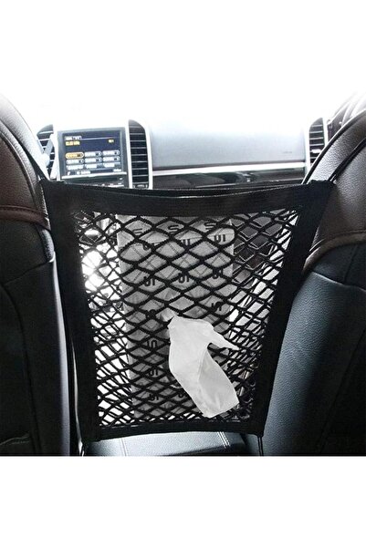 JOYZZZ Cargo Net Pocket, 3-Layer Elastic Mesh Car Organizer Between Seats, Un...