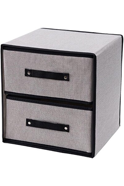 Tazweeq 1 Pack Linen Closet Organizers and Storage, with 2 Drawers, Fabric St...
