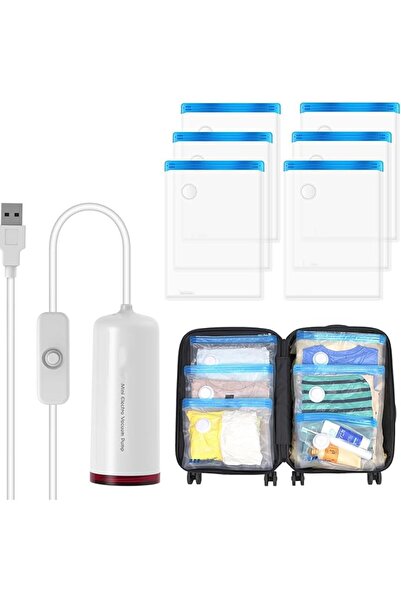 NALACAL 5 Pack Travel Vacuum Storage Bags with USB Electric Pump, Compression...