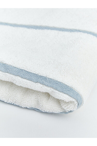 LC Waikiki Alita City Farkıyla Lcw Home Ecru Curly Striped 70X140 cm Bath Towel