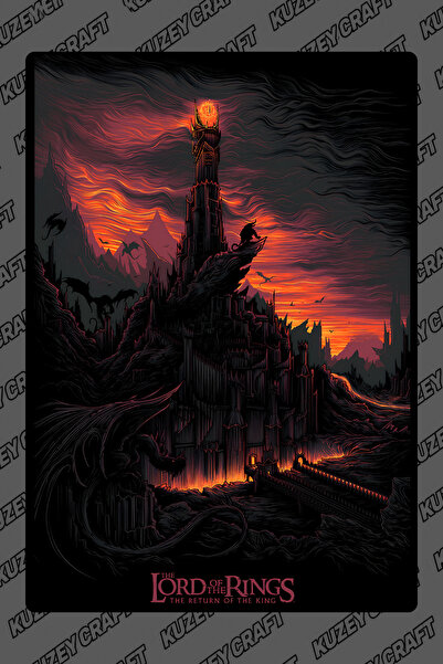 Kuzey Craft Yüzüklerin Efendisi Metal Poster Duvar Tablosu Özel Tasarım Hediy...