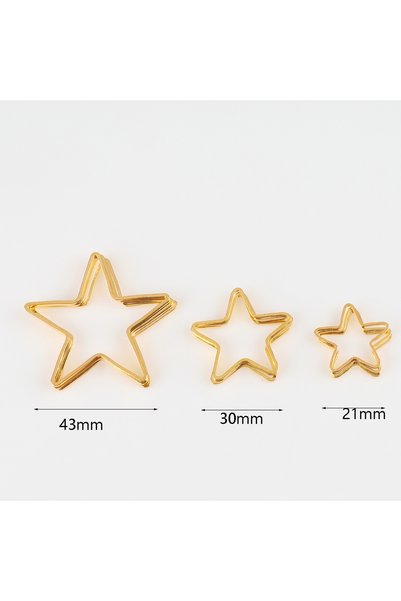 Choice S Star Gold 20Pcs Gold Silver Hollow Frame Bezel Charms Pendants Geome...