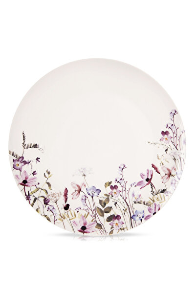 Orion Farfurie de masă, porțelan, albă, cu flori, LOUKA, 27 cm