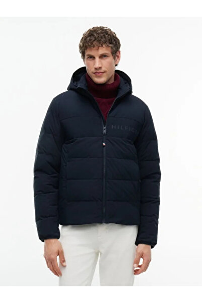Tommy Hilfiger Men's Thick Insulated Detachable Hooded Quilted Patterned Long...