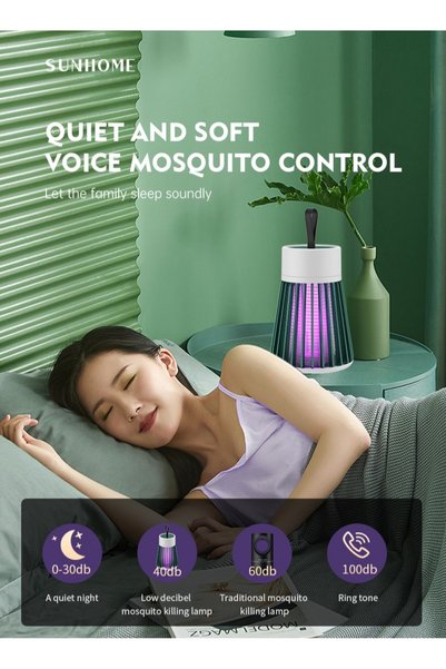 Sunhome Electric Mosquito Killer, MINI Insect Killer, Mosquito Zappers, Mosquito Trap with Electronic UV Lamp for Home, Bedroom, Kitchen, Office