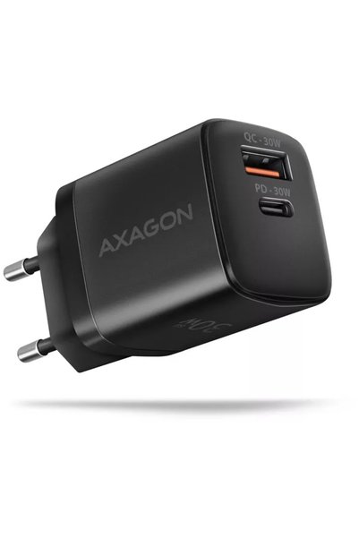 Axagon Incarcator retea ACU-PQ30 PD 3.0 QC 4+ 1x USB-C 1x USB-A 30 W negru
