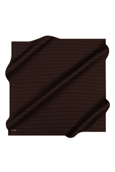 Aker Kahverengi 90X90 İpek Twill Eşarp