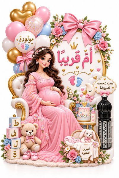 Generic Mom-to-Be Baby Girl Welcome Perfume Gift Cards, 6-Piece Set - Black |...