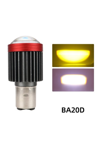 Choice مصابيح LED للدراجات النارية BA20D باللون الأبيض والأصفر H4 LED H6 BA20...